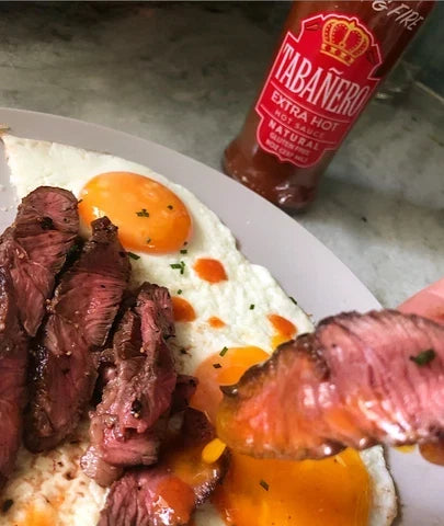 Tabañero Extra-Hot Ribeye Steak & Eggs
