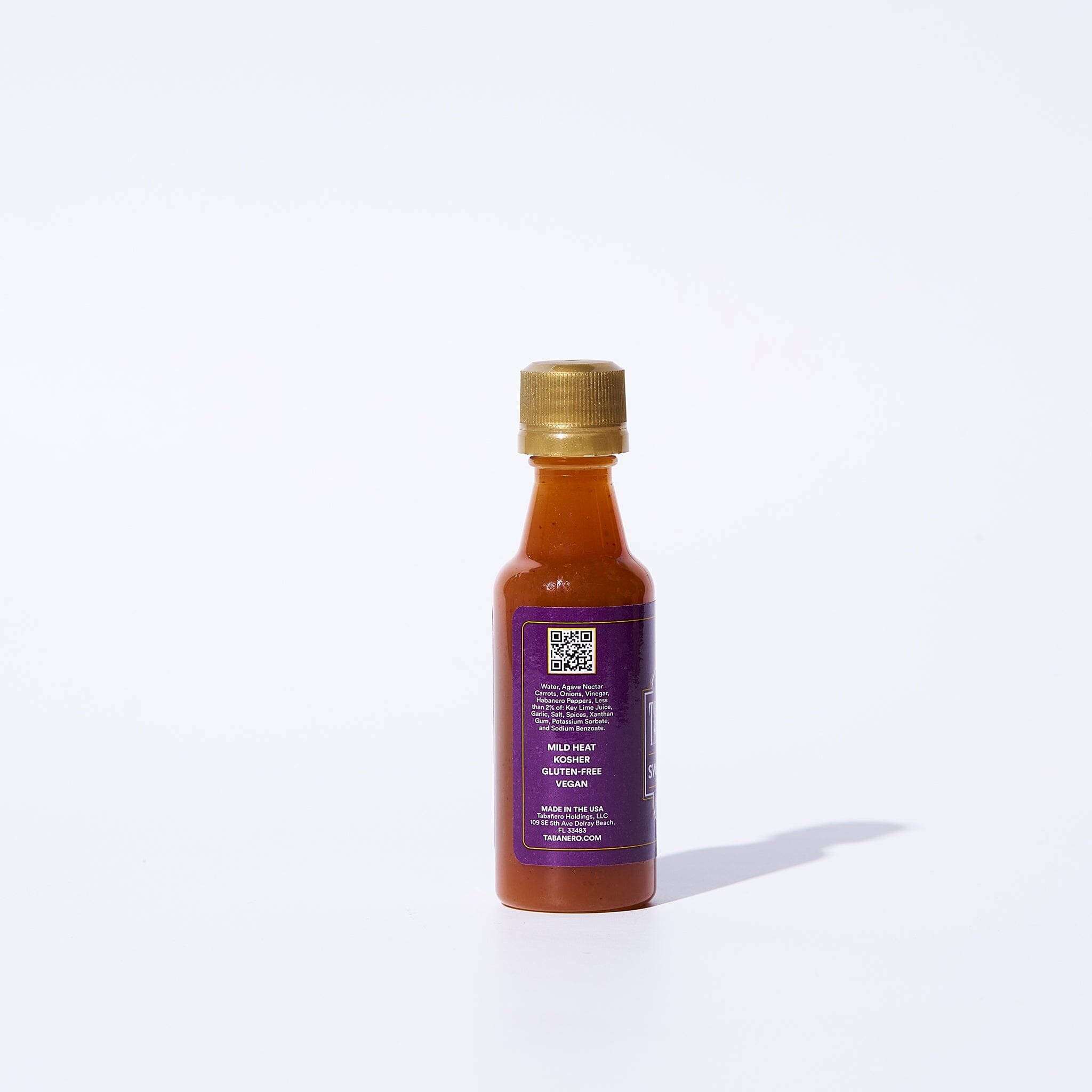 Tabañero Sweet and Spicy Kosher Gluten-Free Vegan All-Natural Hot Sauce Mini