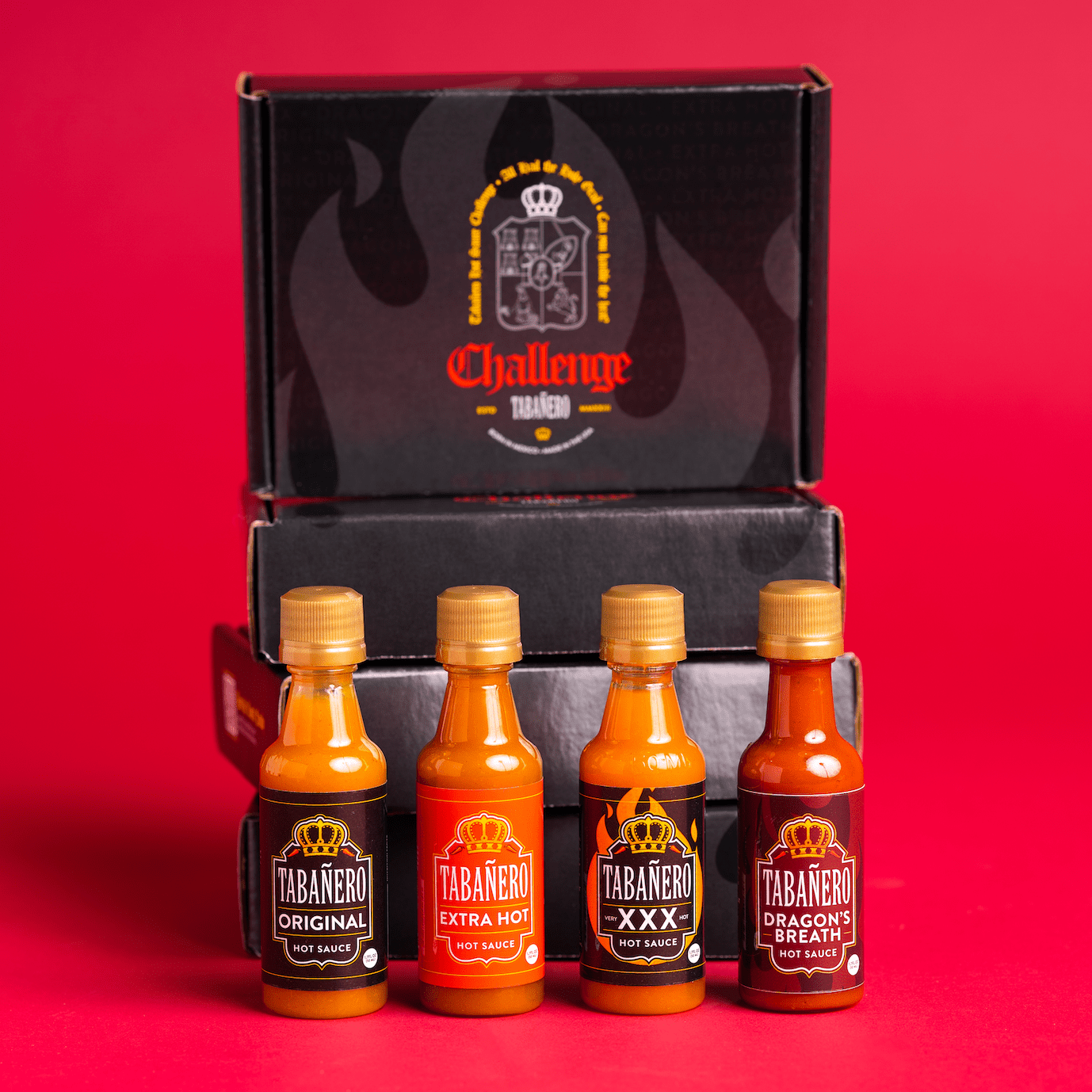 Tabañero Holy Grail Hot Sauce Challenge Gift Box Kosher Gluten-Free Vegan All-Natural Hot Sauce minis