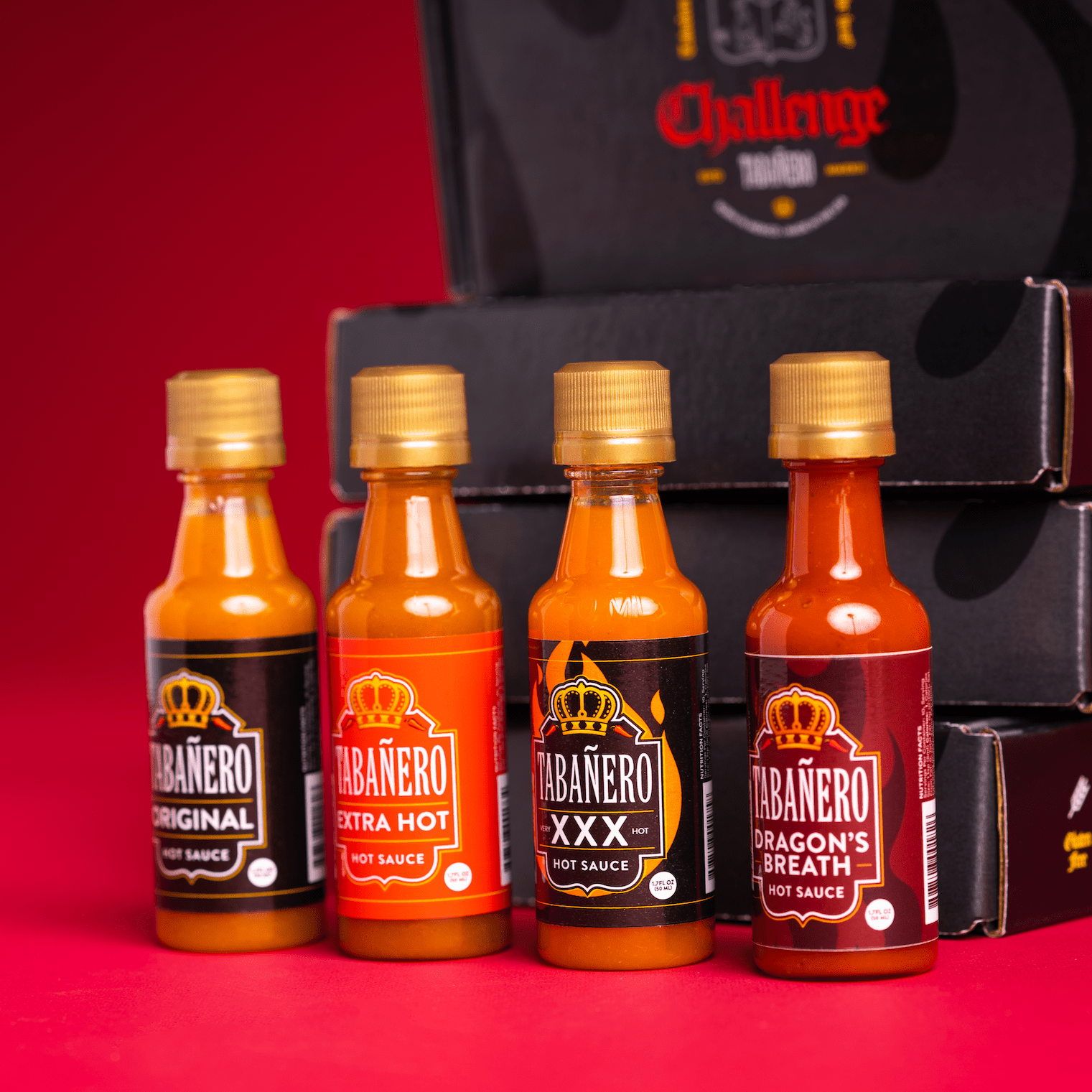 Tabañero Holy Grail Hot Sauce Challenge Gift Box Kosher Gluten-Free Vegan All-Natural Hot Sauce minis