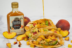 Spicy Fish Tacos with Peach Salsa - Tabañero