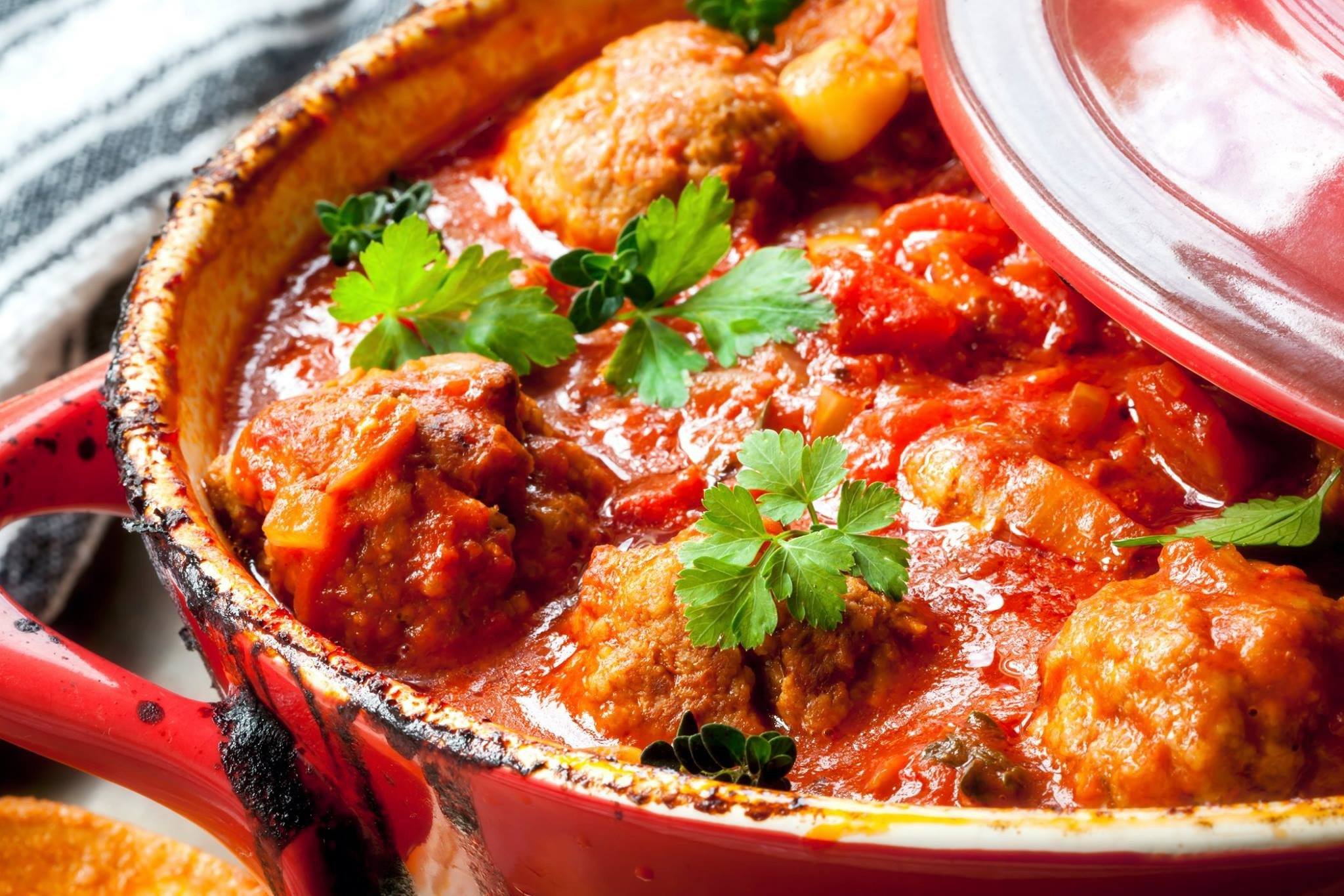 Chicken Meatballs with Spicy Pomodoro