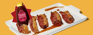 Binge-Worthy Candied Bacon Recipe featuring Tabañero Sriracha Honey Sauce