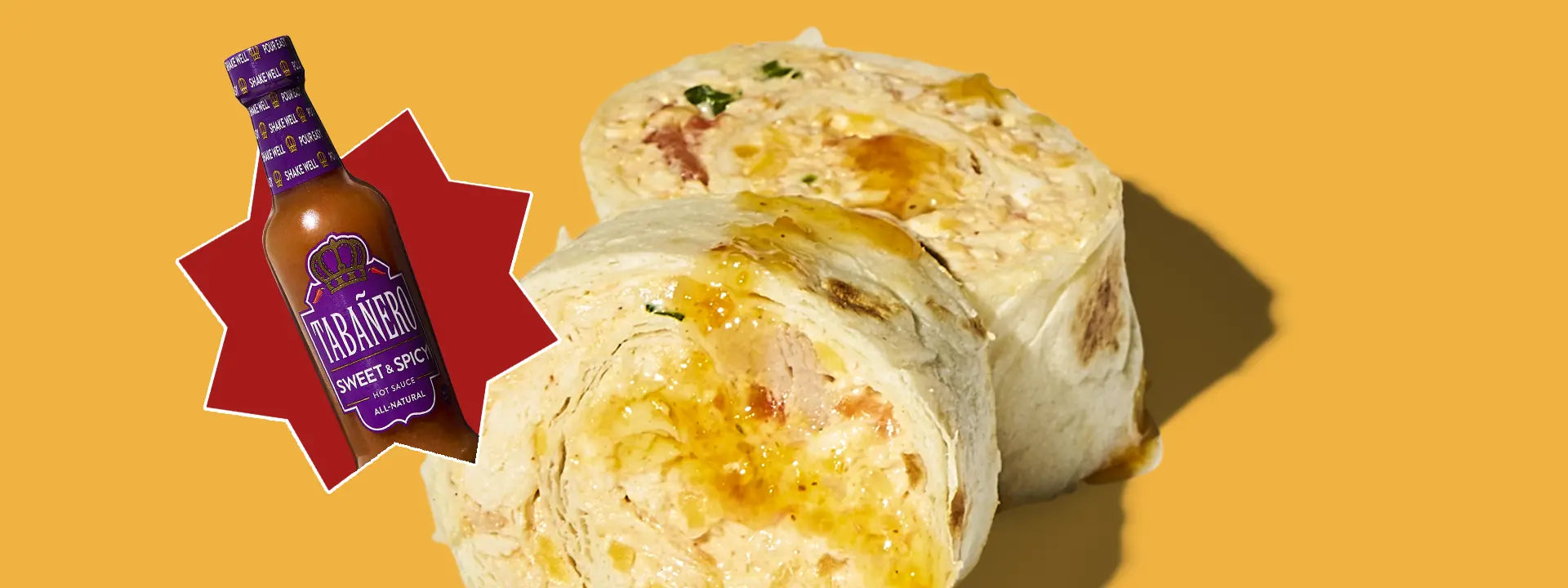 A Recipe That Dunks on Every Game Day Snack: Chicken Enchilada Pinwheels with Tabañero Sweet and Spicy Hot Sauce