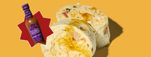 A Recipe That Dunks on Every Game Day Snack: Chicken Enchilada Pinwheels with Tabañero Sweet and Spicy Hot Sauce