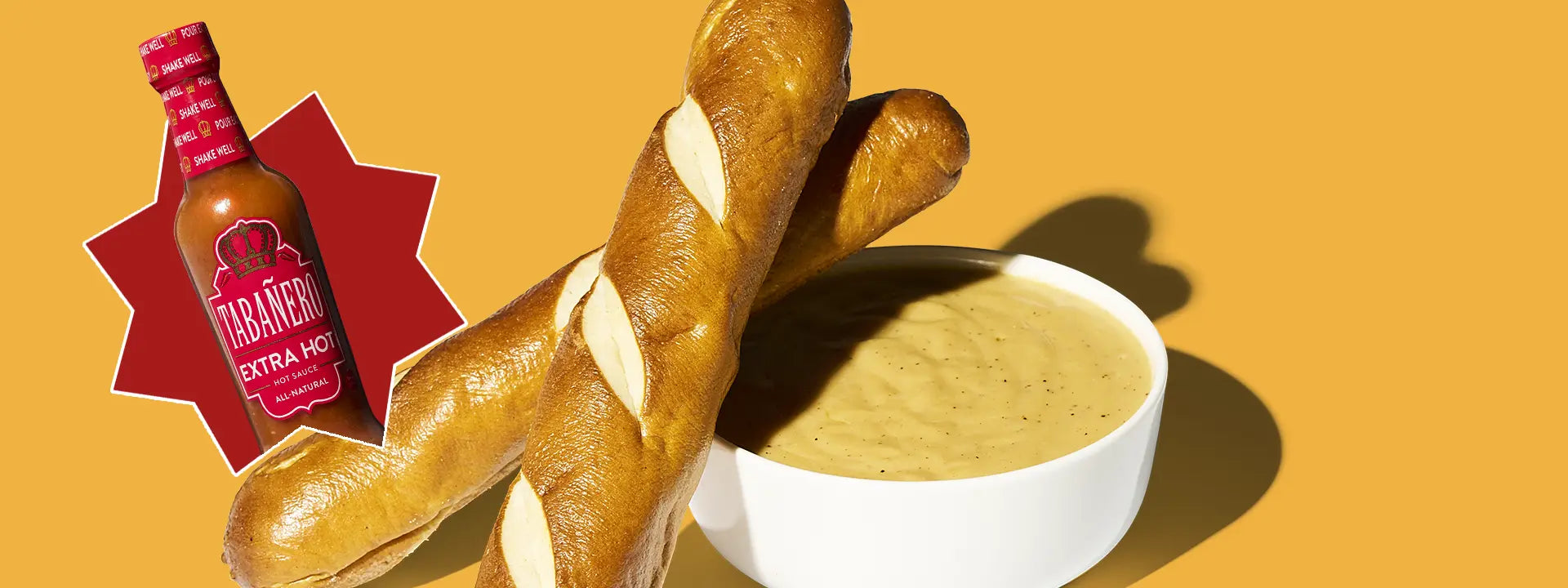 Celebrate St. Patrick’s Day with the Luck of the Spicy: Irish Beer Cheese Dip and Soft Pretzels with Tabañero Extra Hot Hot Sauce