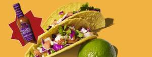 Earth Day Tofu Tacos with Spicy Cabbage Slaw and Tabañero Sweet and Spicy Hot Sauce