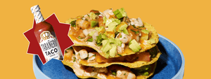 Sith Lord Shrimp Ceviche Tostadas Strike Back with Tabañero Taco Sauce