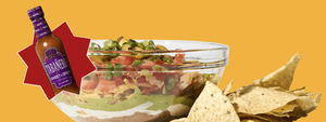 A Game Day Seven-Layer Dip Recipe that Wins Big Featuring Tabañero Sweet and Spicy Hot Sauce