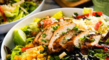 Southwest Chicken Salad with Tabañero Green Goddess Dressing