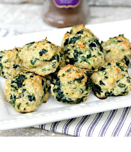 Sweet & Spicy Chicken Florentine Meatballs