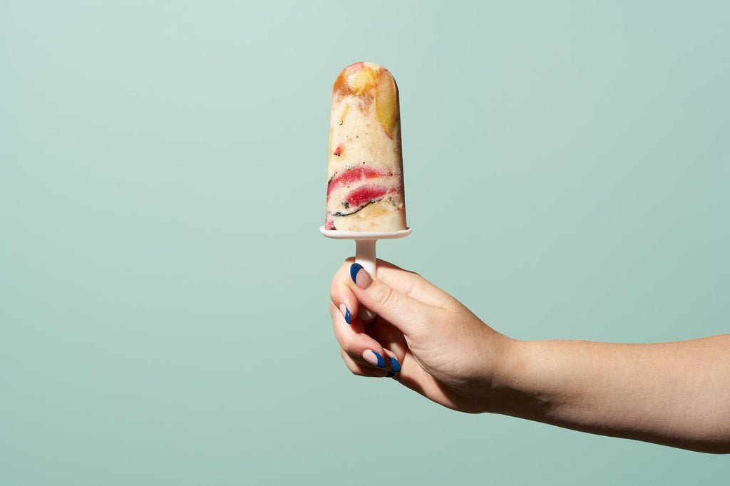Sweet & Spicy Black Cherry Peach Popsicles with Tabañero Black Cherry