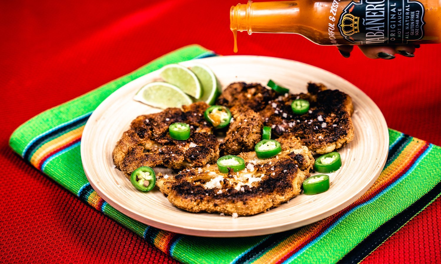 Tabañero Crispy Fried Cauliflower Steaks